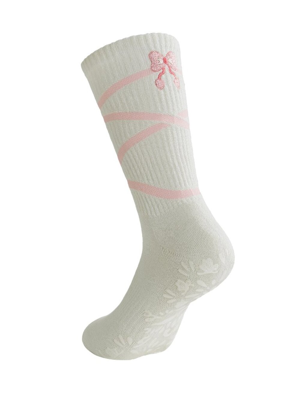 Wrapped Around My Bow Grip Pilates Socks